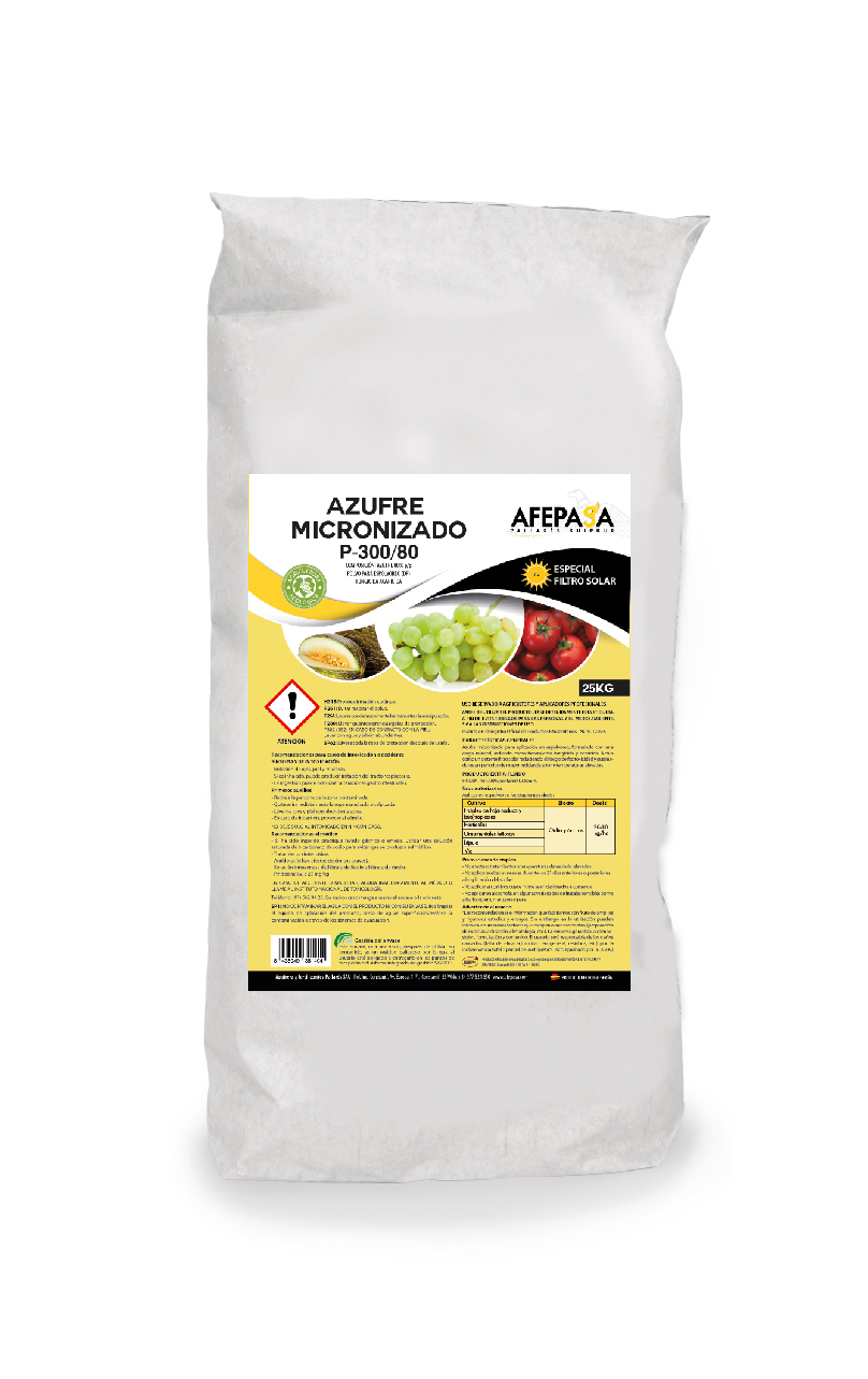 AZUFRE MICRONIZADO P300/80 - ESPECIAL EFECTO FILTRO SOLAR