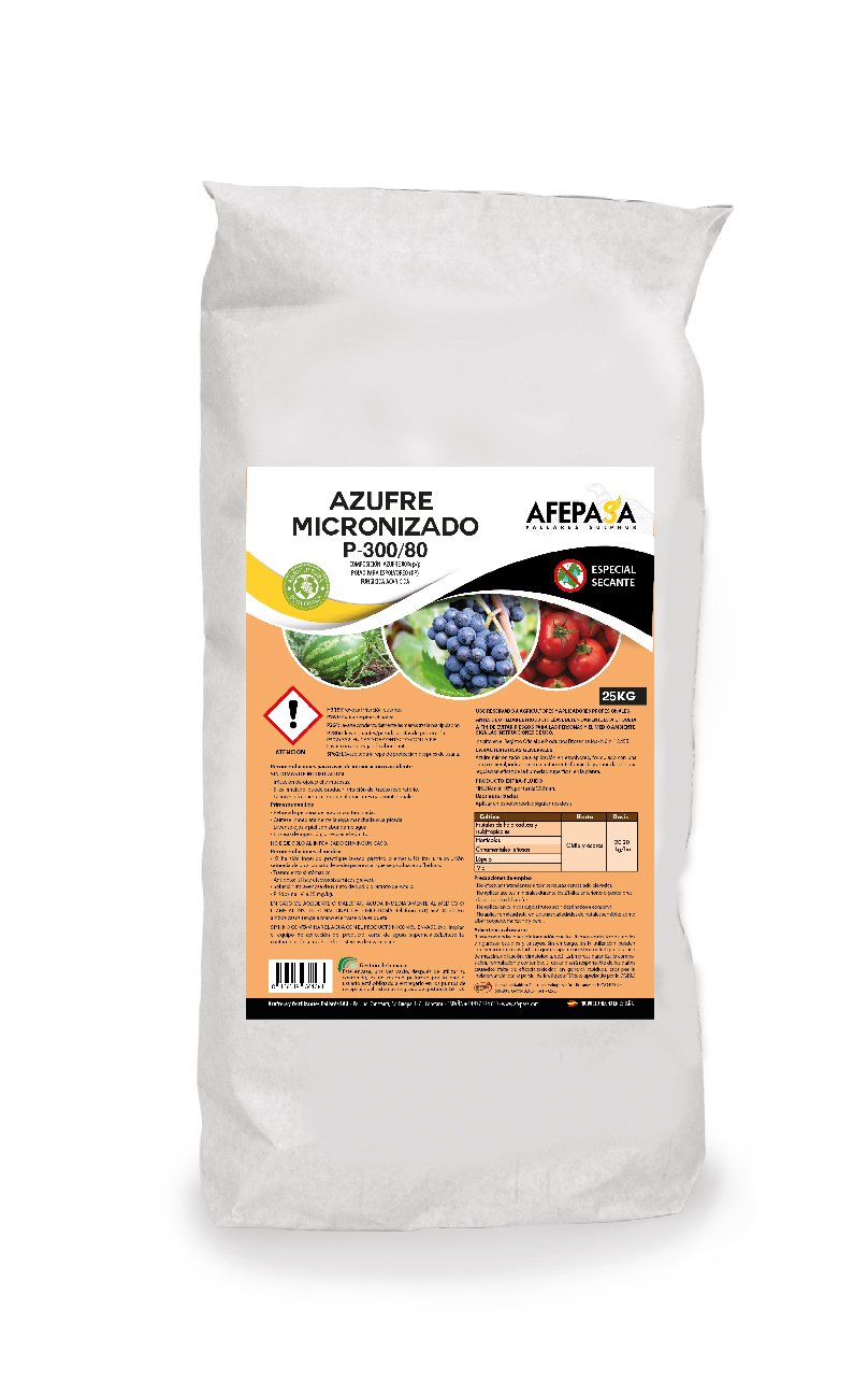 AZUFRE MICRONIZADO P300/80 – ESPECIAL SECANTE